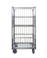Тележка OLDOAK для прачечной из нержавейки с полкой ТП 21.22